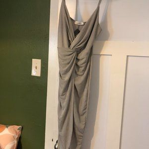 NWT Silver High-low Bodycon dress
